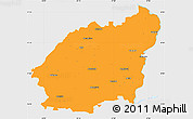 Political Simple Map of Balvu, single color outside