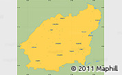 Savanna Style Simple Map of Balvu, single color outside