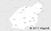 Silver Style Simple Map of Balvu, single color outside