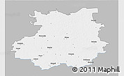 Gray 3D Map of Bauskas, single color outside