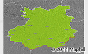 Physical 3D Map of Bauskas, desaturated