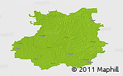 Physical 3D Map of Bauskas, single color outside