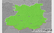 Political 3D Map of Bauskas, desaturated