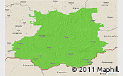 Political 3D Map of Bauskas, shaded relief outside