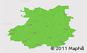 Political 3D Map of Bauskas, single color outside