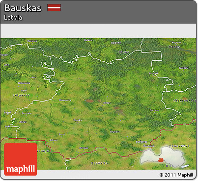 Satellite 3D Map of Bauskas