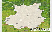 Shaded Relief 3D Map of Bauskas, satellite outside