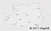Silver Style 3D Map of Bauskas, single color outside