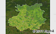 Satellite Map of Bauskas, darken