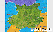 Satellite Map of Bauskas, political outside