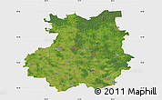 Satellite Map of Bauskas, single color outside