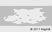Gray Panoramic Map of Bauskas, single color outside