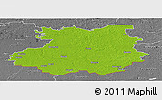 Physical Panoramic Map of Bauskas, desaturated