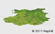 Satellite Panoramic Map of Bauskas, single color outside