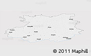Silver Style Panoramic Map of Bauskas, single color outside