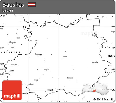 Blank Simple Map of Bauskas