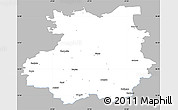 Gray Simple Map of Bauskas, single color outside