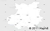 Silver Style Simple Map of Bauskas, single color outside