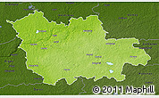 Physical 3D Map of Cesu, darken