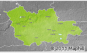 Physical 3D Map of Cesu, desaturated