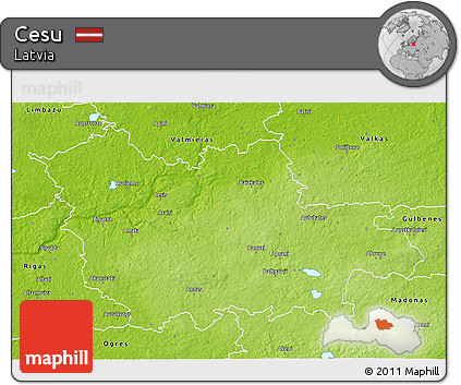Physical 3D Map of Cesu