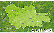 Physical 3D Map of Cesu, satellite outside