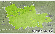 Physical 3D Map of Cesu, semi-desaturated