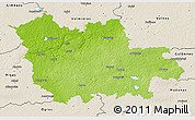 Physical 3D Map of Cesu, shaded relief outside