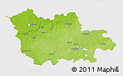 Physical 3D Map of Cesu, single color outside