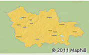 Savanna Style 3D Map of Cesu, single color outside