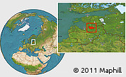 Satellite Location Map of Cesu