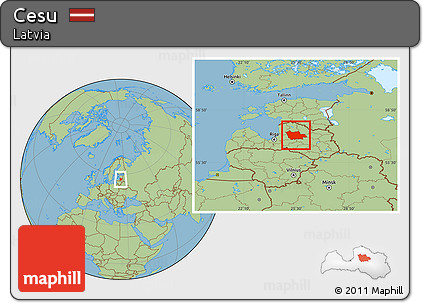 Savanna Style Location Map of Cesu