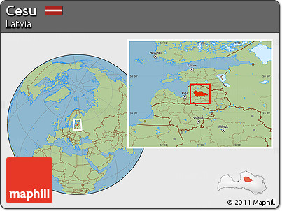 Savanna Style Location Map of Cesu