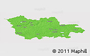 Political Panoramic Map of Cesu, single color outside