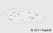 Silver Style Panoramic Map of Cesu, single color outside