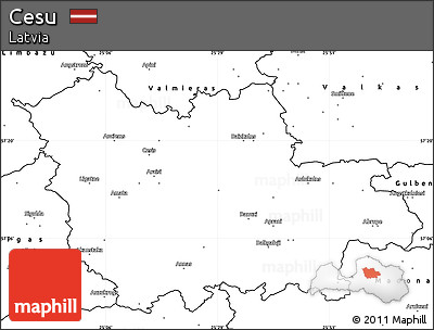 Blank Simple Map of Cesu
