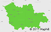 Political Simple Map of Cesu, single color outside