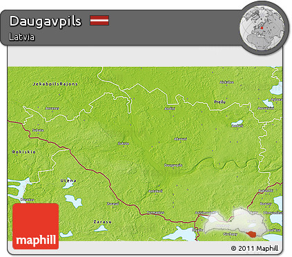 Physical 3D Map of Daugavpils