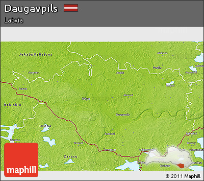 Physical 3D Map of Daugavpils