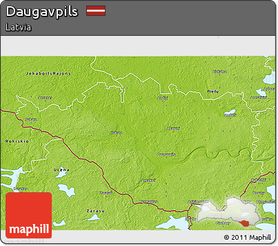 Physical 3D Map of Daugavpils