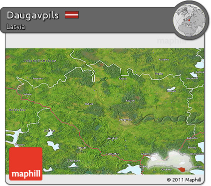 Satellite 3D Map of Daugavpils