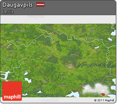 Satellite 3D Map of Daugavpils