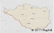 Shaded Relief 3D Map of Daugavpils, lighten, desaturated