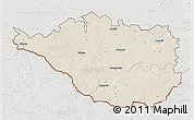 Shaded Relief 3D Map of Daugavpils, lighten, semi-desaturated