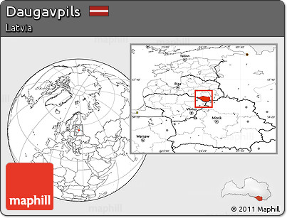 Blank Location Map of Daugavpils