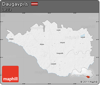 Gray Map of Daugavpils, single color outside