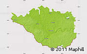 Physical Map of Daugavpils, cropped outside