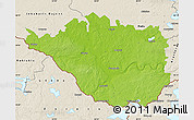 Physical Map of Daugavpils, shaded relief outside