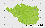 Physical Map of Daugavpils, single color outside