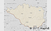 Shaded Relief Map of Daugavpils, desaturated